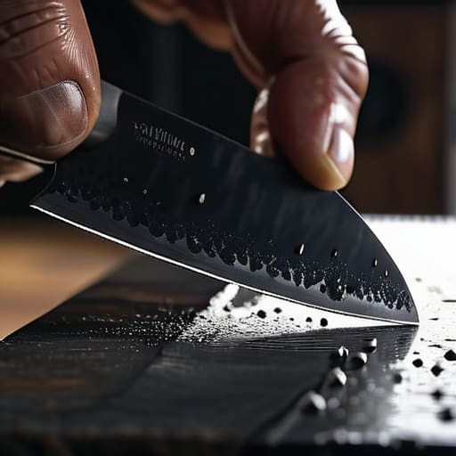 Using a chef knife sharpener.