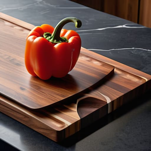 Wooden and plastic cutting boards comparison.