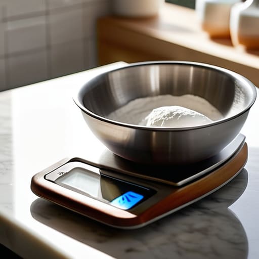 Using a digital food scale for baking.