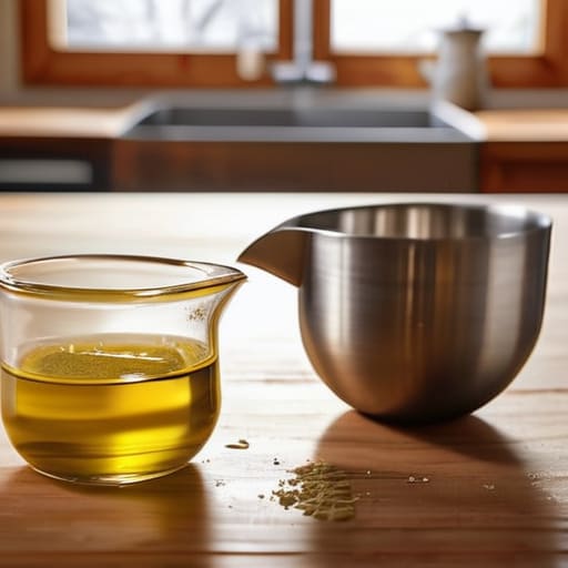 Liquid and dry measuring cups comparison.