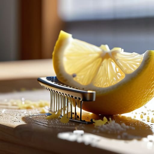 Using a microplane grater for food.