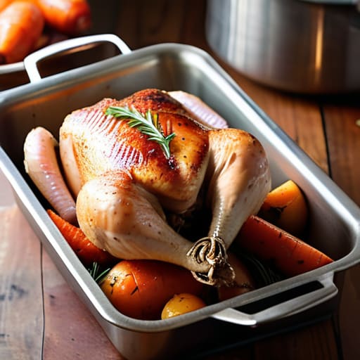 Using a roasting pan for oven meals.