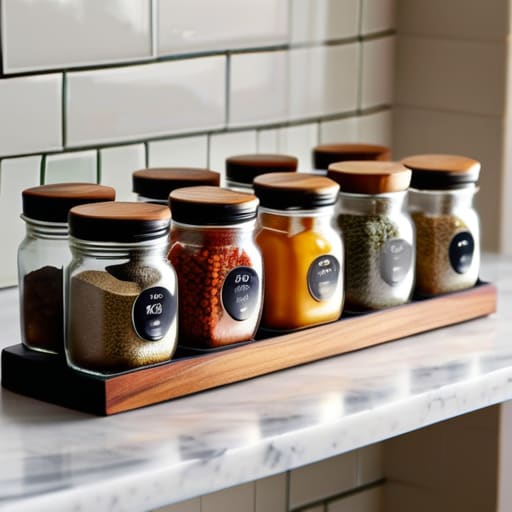 Efficient spice rack organization ideas.
