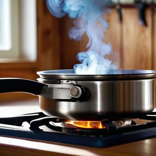 Cooking meat in a stovetop pressure cooker.